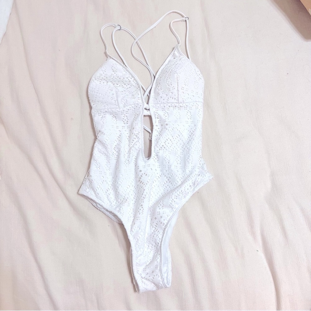 A&F One Piece Eyelet Swimsuit
